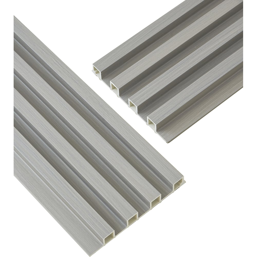 Изображение товара Реечные панели из ПВХ для интерьера 20 шт. Дуб светло-серый 1000x160x23 мм