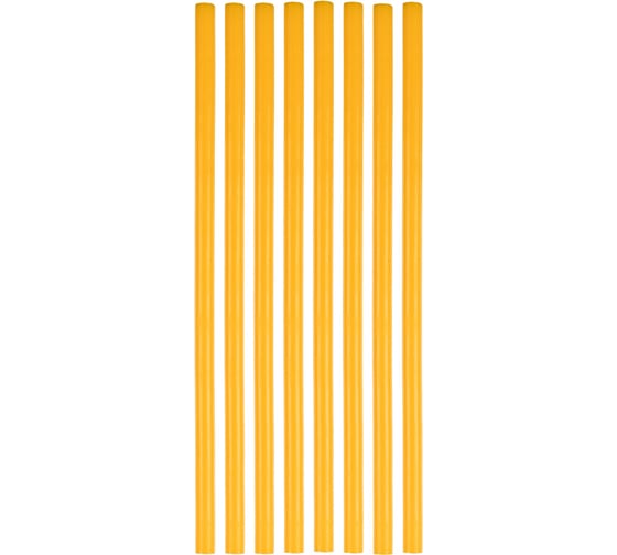 Изображение товара Клей 8 шт, ЭВА, d 7.2 мм, 20 см, желтый для малых клеевых пистолетов GFGC-7 Micron 570987