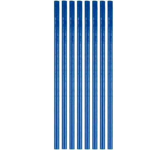 Изображение товара Клей 8 шт, ЭВА, d 7.2 мм, 20 см, синий для малых клеевых пистолетов GFGC-7 Micron 570989