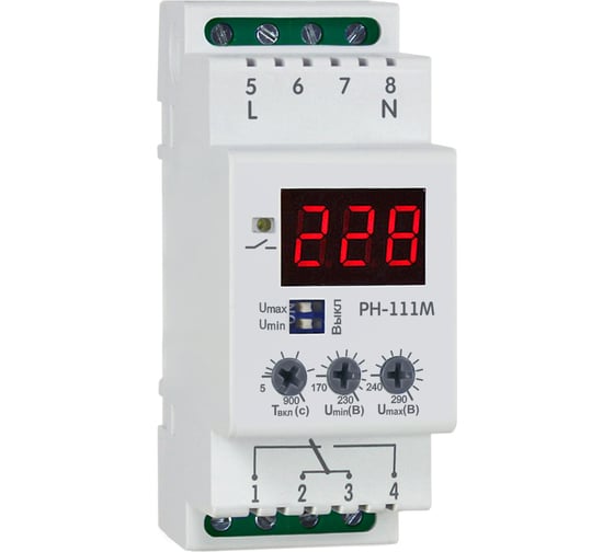 Изображение товара Реле напряжения КЭАЗ OptiDin РН-111М-УХЛ3.1 114056