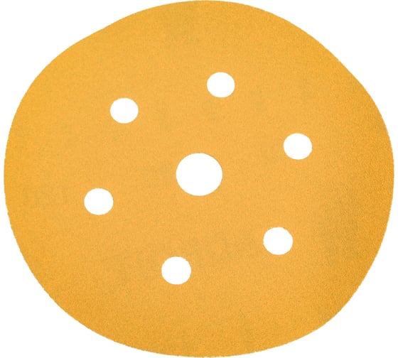 Изображение товара Шлифовальный круг Adroit 150 мм, на липучке, 7 отверстий, Р120, 100 шт Interflex AD27123307-100