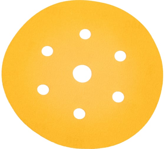 Изображение товара Шлифовальный круг Adroit 150 мм, на липучке, 7 отверстий, Р180, 100 шт Interflex AD27183307-100