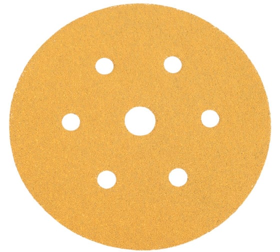 Изображение товара Шлифовальный круг Adroit 150 мм, на липучке, 7 отверстий, Р60, 100 шт Interflex AD27603307