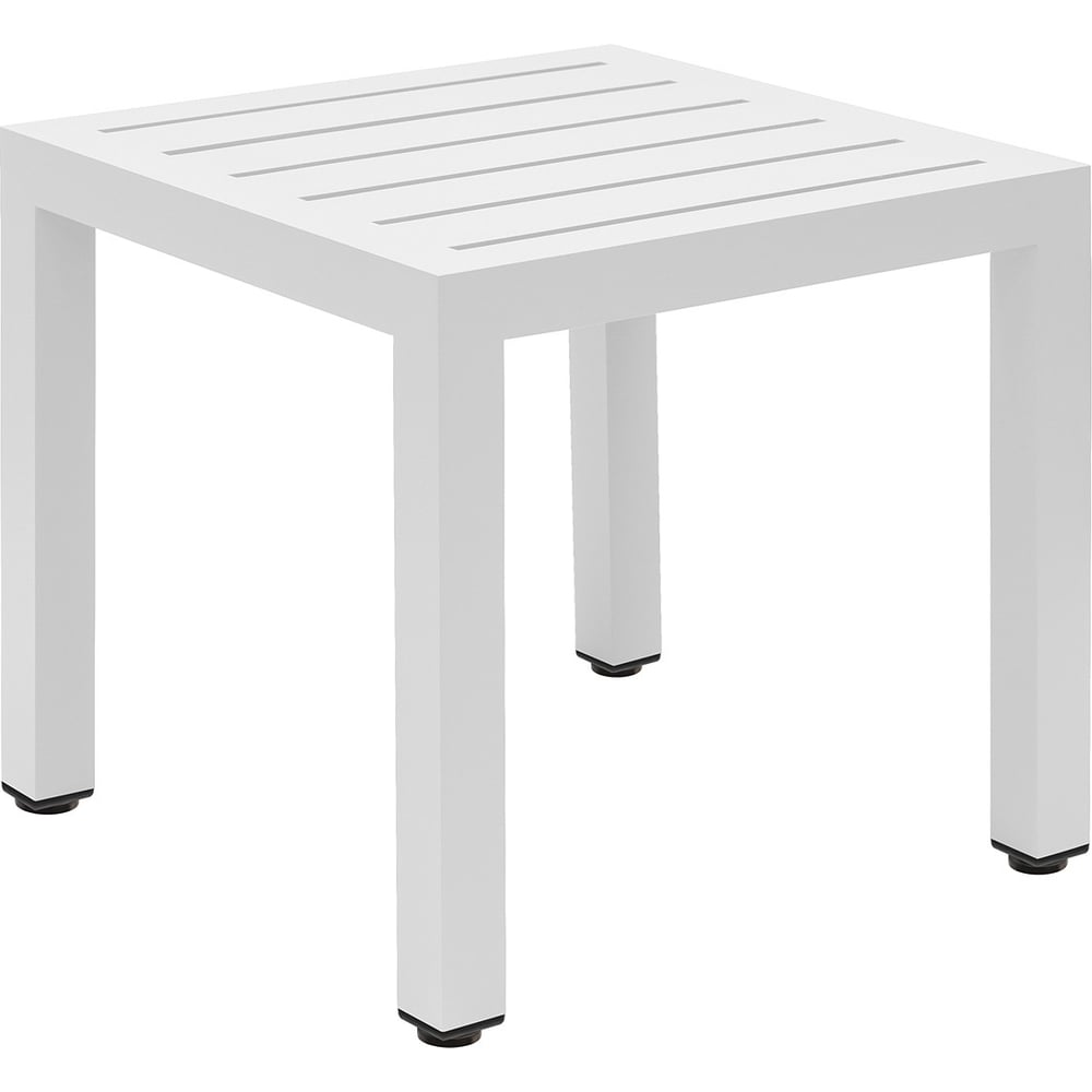 Изображение товара Уличный кофейный стол GreenWeen CAPRI из алюминия белого цвета 440x440x400 мм