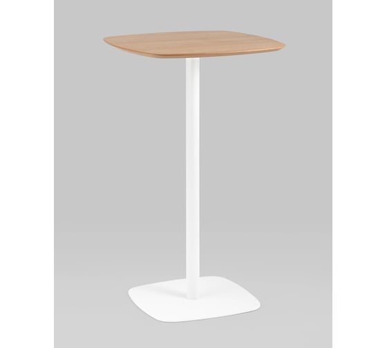 Изображение товара Стол барный Стул Груп Form 60 60 светлое дерево / белый T-005H natural / white