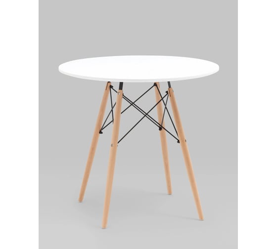 Изображение товара Стол круглый обеденный Стул Груп EAMES DSW NEW D 80, белый T001-80