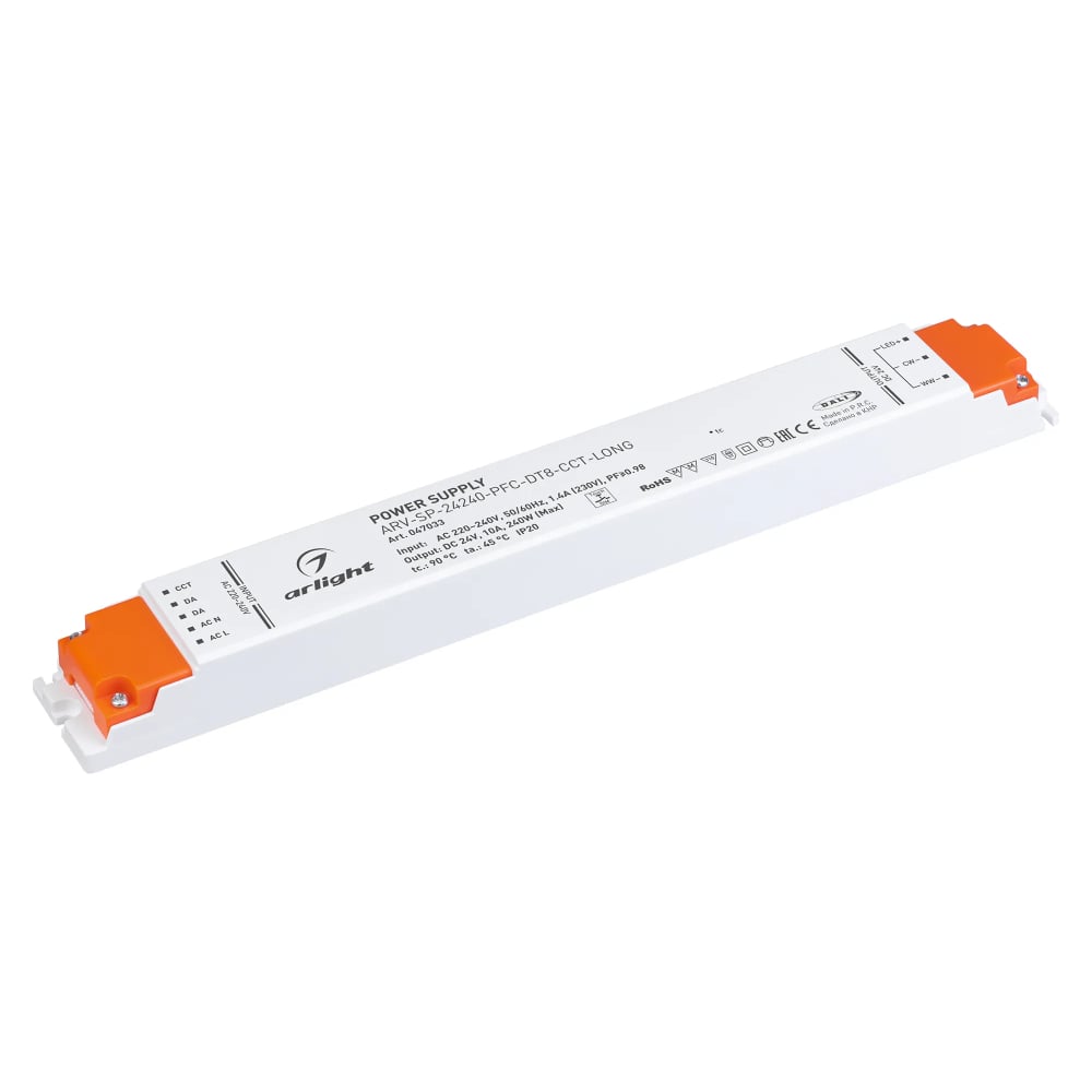 Изображение товара Блок питания Arlight ARV-SP-24240-PFC-DT8-CCT-LONG для светодиодов