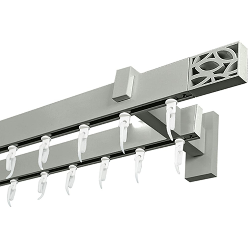 Изображение товара Карниз для штор двухрядный Хай Тек Твист сатин 3.49 м Эскар 4216340