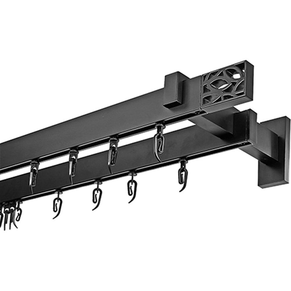 Изображение товара Двухрядный карниз для штор Хай Тек Твист черный 340 см для натяжных потолков