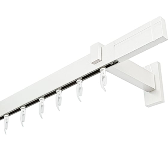 Изображение товара Карниз для штор однорядный Хай Тек, Кросс, белый, 340 см арт. Эскар 4112340