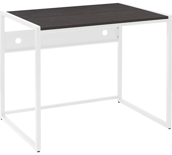 Изображение товара Стол письменный модульный Rimini, 900x650x750, белый каркас, столешница ЛДСП Черный, GreenWeen GW-RIMINI-900-W-LD-BLACK