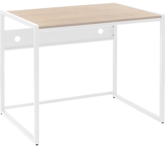 Изображение товара Стол письменный модульный Rimini, 900x650x750, белый каркас, столешница ЛДСП Дуб Натуральный, GreenWeen GW-RIMINI-900-W-LD-NATUR