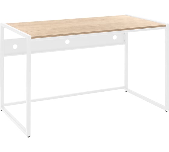 Изображение товара Стол письменный модульный Rimini, 1200x650x750, белый каркас, столешница ЛДСП Дуб Натуральный, GreenWeen GW-RIMINI-1200-W-LD-NATUR