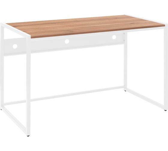 Изображение товара Стол письменный модульный Rimini, 1200x650x750, белый каркас, столешница ЛДСП Орех, GreenWeen GW-RIMINI-1200-W-LD-NUT