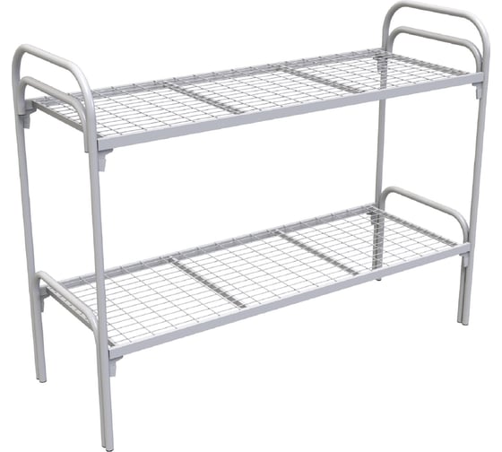 Изображение товара Кровать металлическая двухъярусная РегЛайн 1900x800 мм, 2 усиления, сетка 100x50 мм МКР-40-2