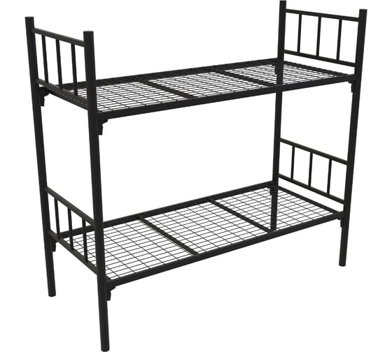 Изображение товара Кровать металлическая двухъярусная РегЛайн 1900x800 мм, 2 усиления, сетка 100x50 мм МКР-51-2