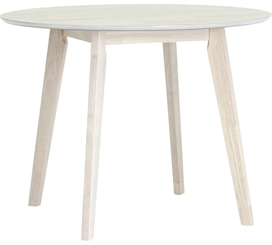 Изображение товара Стол обеденный круглый Стул Груп GERDA 100 100, массив гевеи, цвет беленый дуб LWM(CR)10108HL32