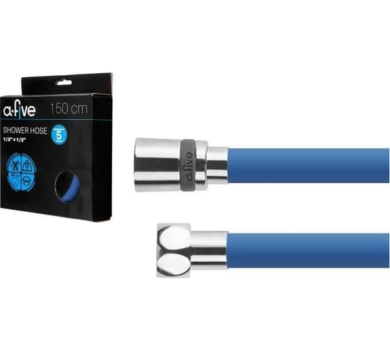 Изображение товара Душевой шланг a-five Si, 1/2 г-г 150 см, голубой, A5-029BL