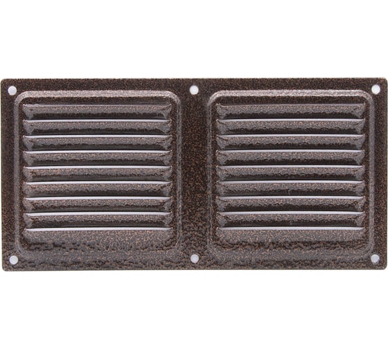 Изображение товара Решетка вентиляционная 100x200 мм, медь антик Дверной Страж ДС46320