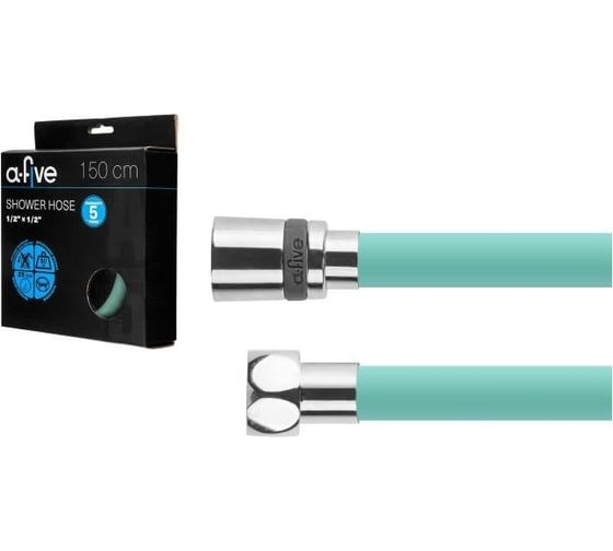 Изображение товара Душевой шланг a-five Si, 1/2 г-г 150 см, мятный зелёный A5-031MGRN