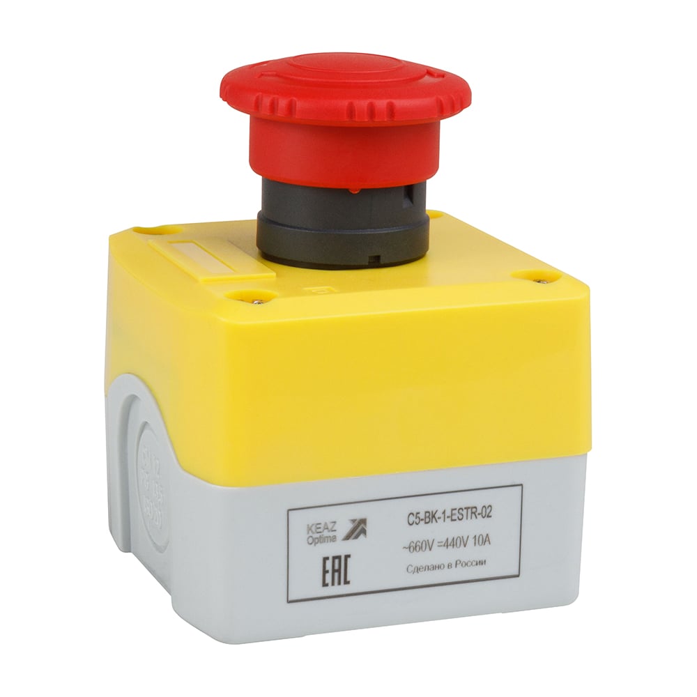 Изображение товара Аварийная кнопка КЭАЗ OptiSignal D22 C5-BK-1-ESTR-02 2НЗ для промышленной автоматизации