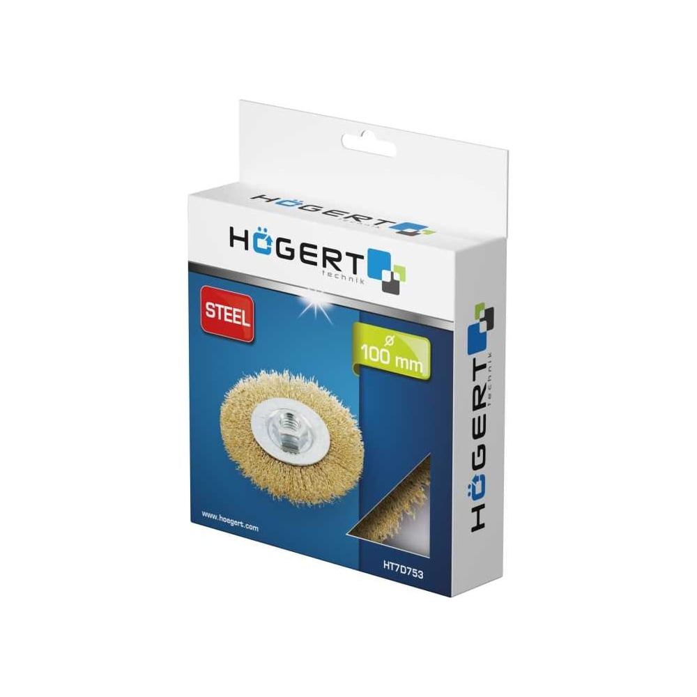 Изображение товара Корщетка дисковая латунная 100 мм М14 HOEGERT TECHNIK HT7D753