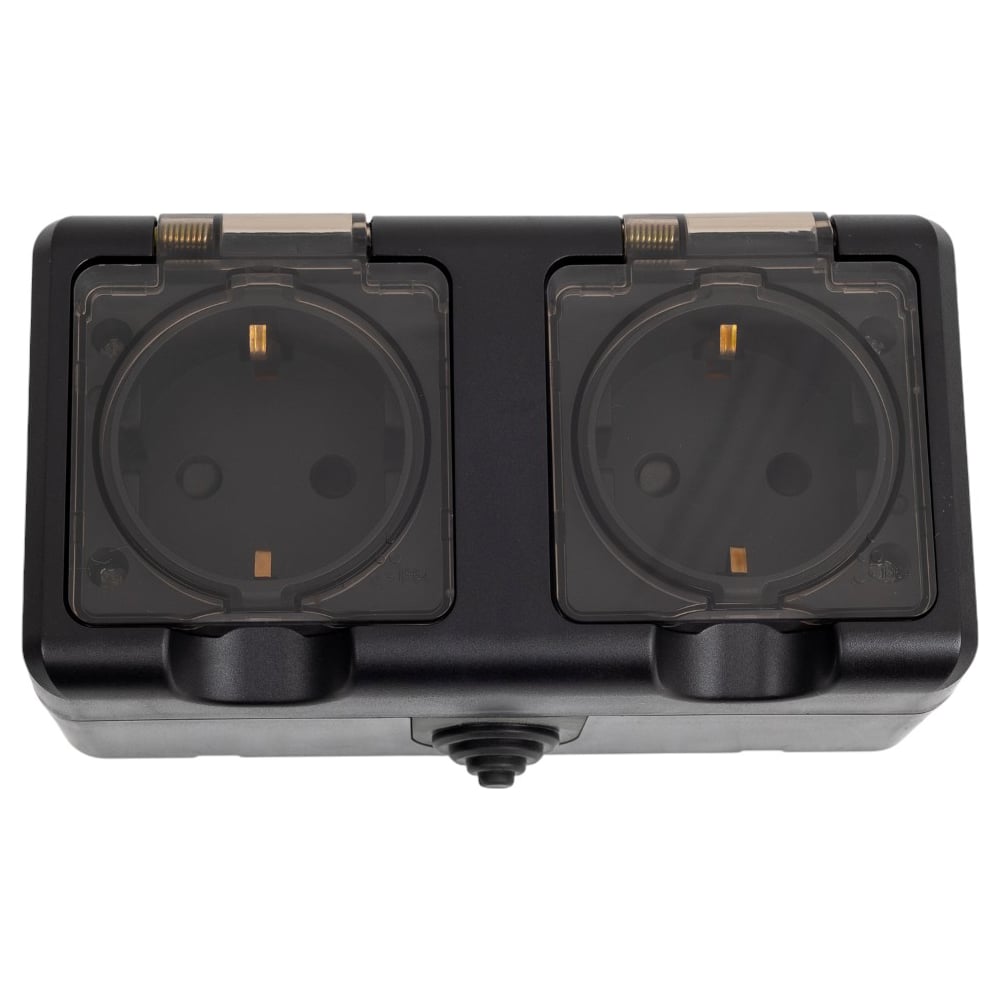 Изображение товара 2-местная розетка TOKOV ELECTRIC ОП Dita 16А IP54 с крышкой и заземлением