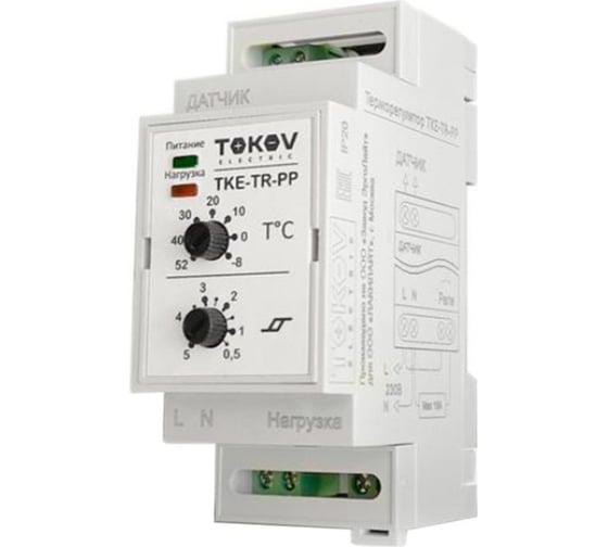 Изображение товара Термостат TOKOV ELECTRIC механический, для обогрева труб, на DIN-рейку TKE-TR-PP