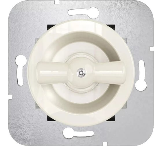 Изображение товара Выключатель проходной Мезонинъ для скрытой установки, цвет - слоновая кость, серия Лахта GE35404-02