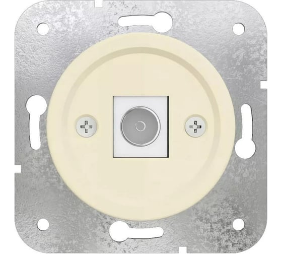 Изображение товара Розетка TV (SAT) Мезонинъ оконечная, для скрытой установки, цвет - слоновая кость, серии Лахта/Лахта СенатЪ GE35321-02