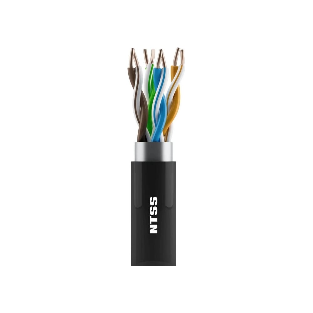 Изображение товара Кабель витая пара NTSS F/UTP 5e 305м медь черный для сетей высокой скорости