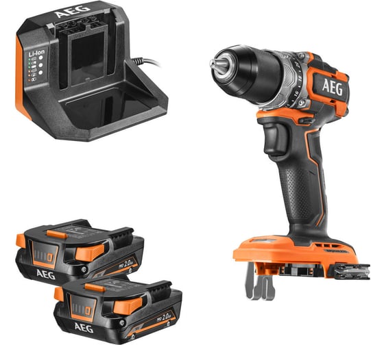 Изображение товара Бесщеточная аккумуляторная дрель-шуруповерт AEG BS18SBL-202C 4935472277