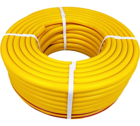 Изображение товара Шланг поливочный НОВЭМ ПВХ, трехслойный армированный нитью радуга 1/2 (25м)