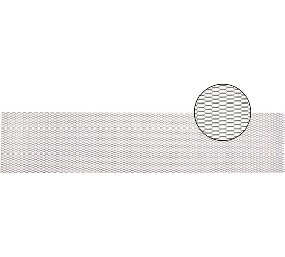 Изображение товара Облицовка радиатора KRAFT алюминий 100 х 20 см серебро ячейки 20мм х 5мм сота KT 835488