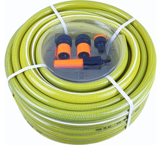 Изображение товара Шланг пятислойный, армированный ПВХ НОВЭМ ЛапотОК ЛПТ 1/2" (25) с фитингом