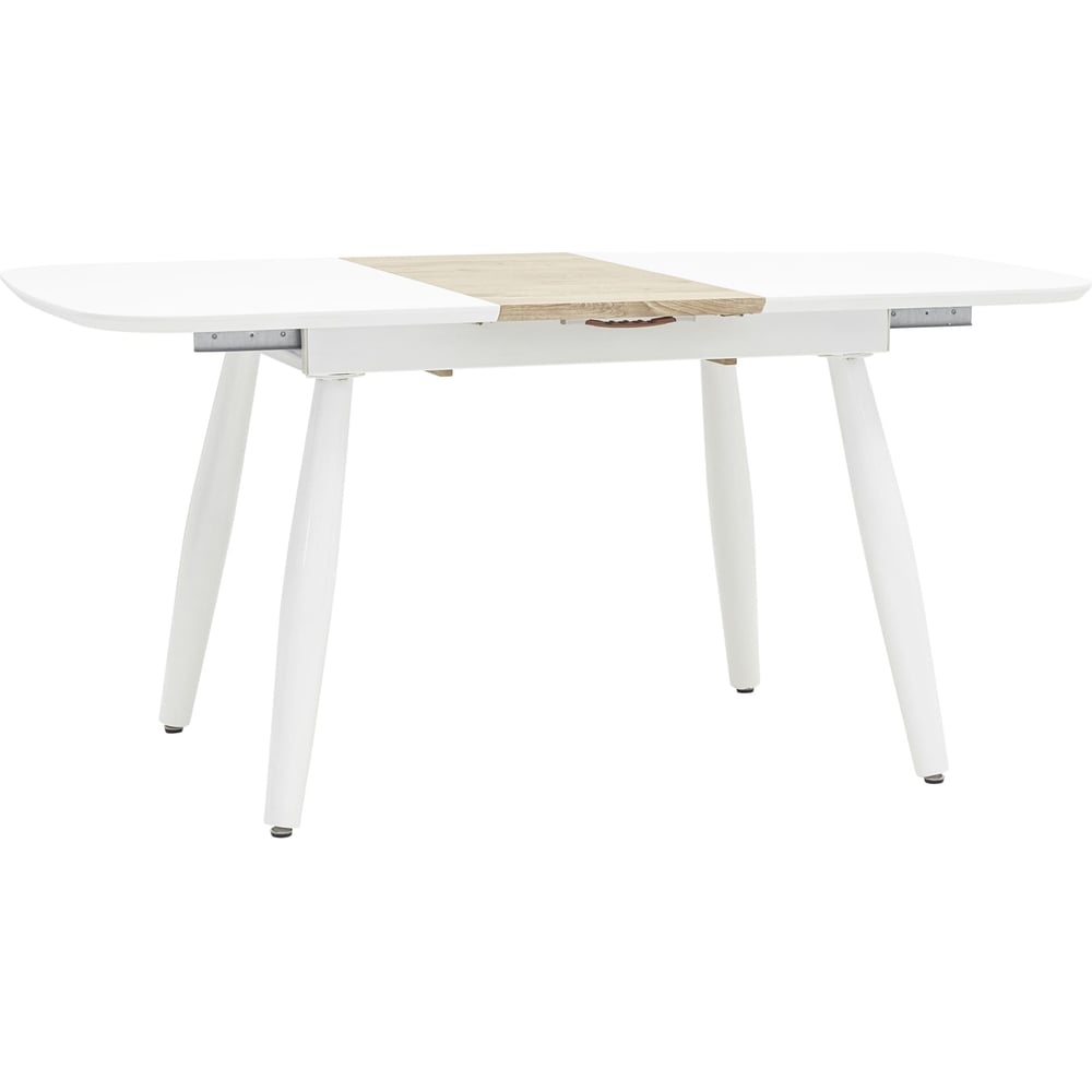 Изображение товара Обеденный раскладной стол Груп Чикаго 120-160 см белый МДФ металл