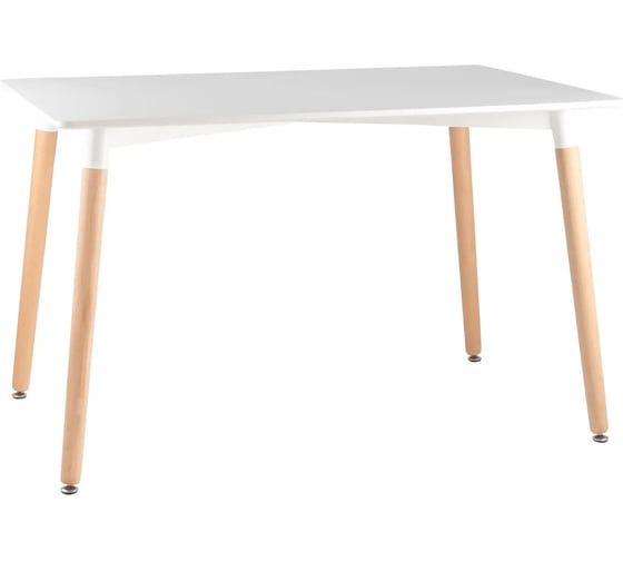 Изображение товара Стол обеденный Стул Груп OSLO прямоугольный 120х80, белый, на деревянных ножках Z-207