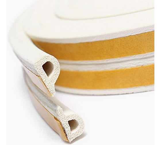 Изображение товара Уплотнитель STARFIX профиль P, белый, 9x5,5 мм, 6 м SF1014-01