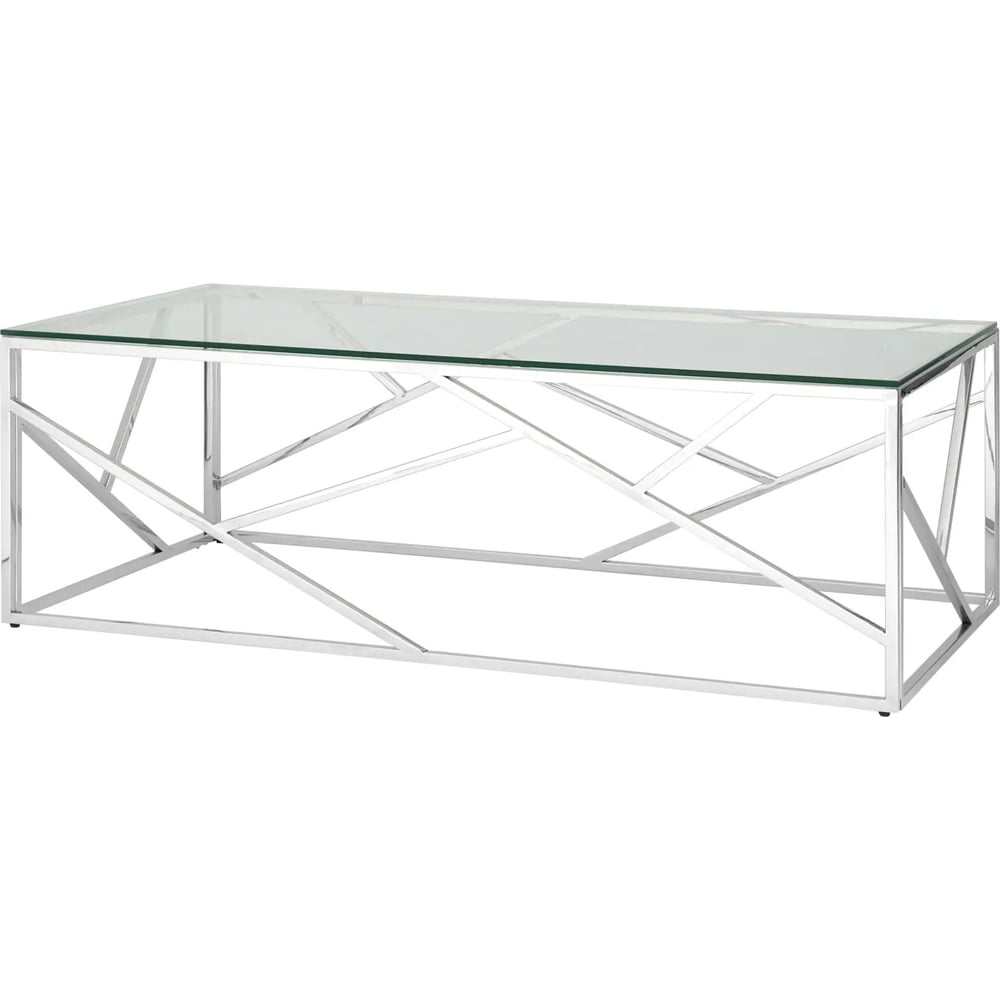 Изображение товара Журнальный стол Груп 120х60 АРТ ДЕКО из стекла и нержавеющей стали