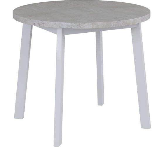 Изображение товара Стол BRADEX Next круглый, раскладной, 100-130x100x76.5 см, Бетон Лайт, белый RF 0016