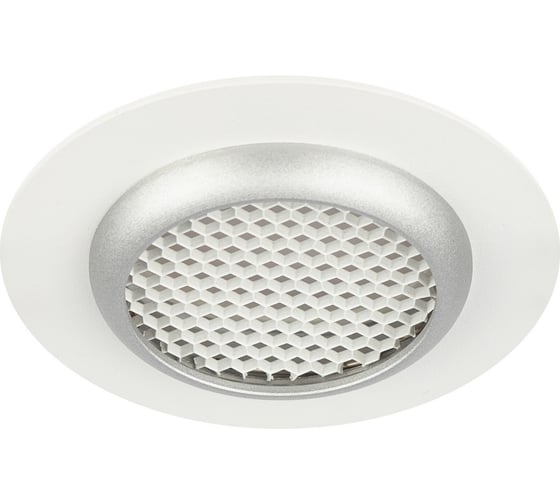 Изображение товара Встраиваемый светильник ЭРА алюминиевый KL109 WH/SL MR16 GU5.3 белый/серебро матовый Б0061829