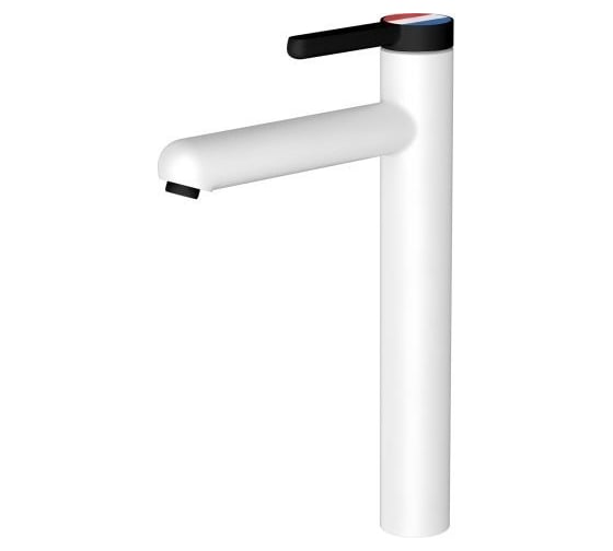 Изображение товара Смеситель для умывальника A-five Rose латунь, D35, белый + черный А5-0920