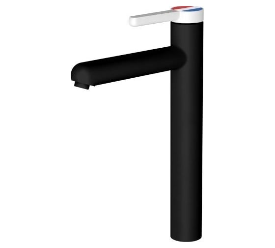 Изображение товара Смеситель для умывальника A-five Rose латунь, D35, черный + белый А5-0820