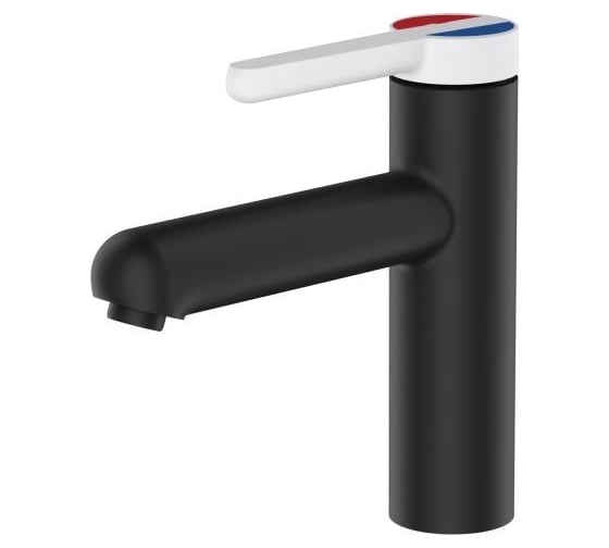 Изображение товара Смеситель для умывальника A-five Rose латунь, D35, черный + белый А5-0821