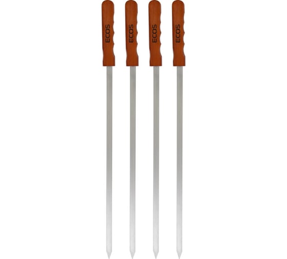 Изображение товара Шампуры с деревянными ручками 23003М набор из 4 штук, нерж. Ecos 999690