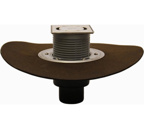 Изображение товара Трап HL для балконов и террас с полимербитумным полотном Ø420 мм, с решеткой "КЛИК_КЛАК", с вертикальным выпуском DN 50/75/110 HL 310NH.2-3000