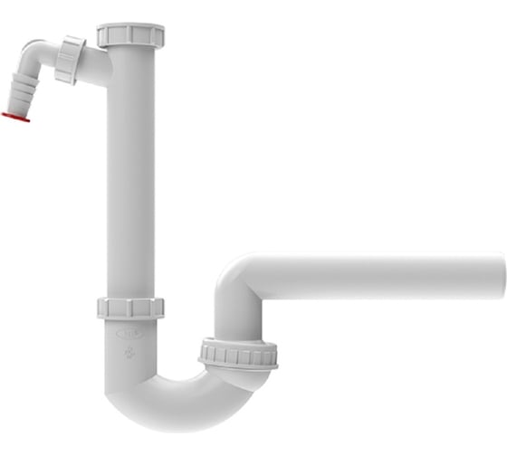 Изображение товара Сифон с поворотным шарниром HL DN50, с дополнительным штуцером HL 100/50