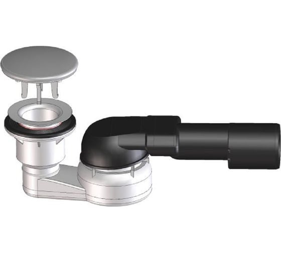 Изображение товара Сифон с поворотным шарниром HL для душевого поддона для сливного отвестия Ø60 мм HL 514/SN-80