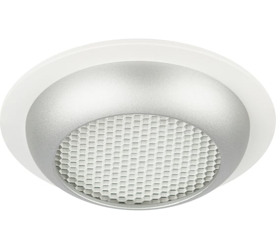 Изображение товара Встраиваемый светильник ЭРА под лампу GX53 KL111 WH/SL белый/серебро матовый Б0061539