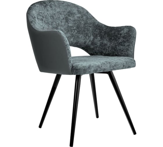 Изображение товара Стул BRADEX Bruno серый, шенилл, с экокожей, с поворотным механизмом RF 0676